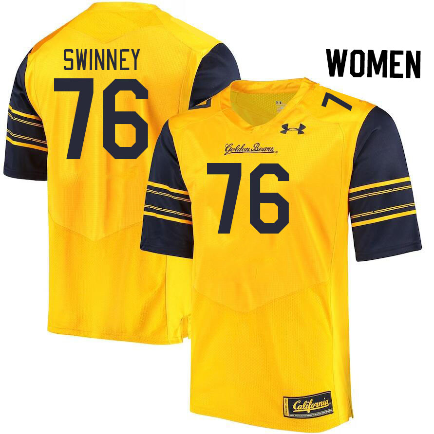 Women #76 Bastian Swinney California Golden Bears College Football Jerseys Stitched Sale-Gold - Click Image to Close
